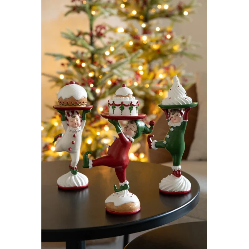 J-Line - Elfe Pastry Decoration - Multicolor