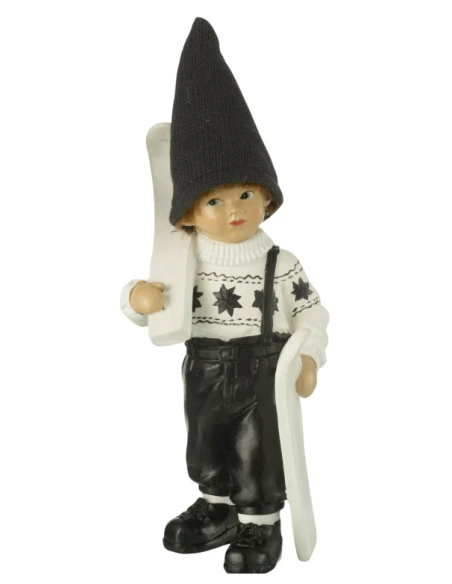J-Line - Large Children's Ski Decoration - Black / White