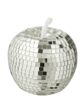 J-Line - Apple Mirror Decoration - Silver