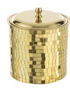 J-Line - Mosaic Ice Bucket with Lid - Gold