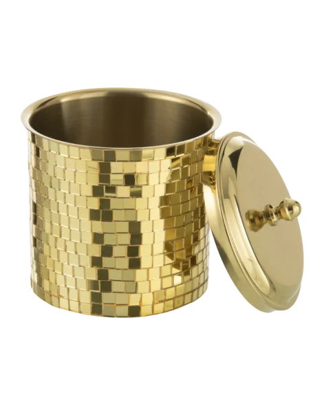 J-Line - Mosaic Ice Bucket with Lid - Gold