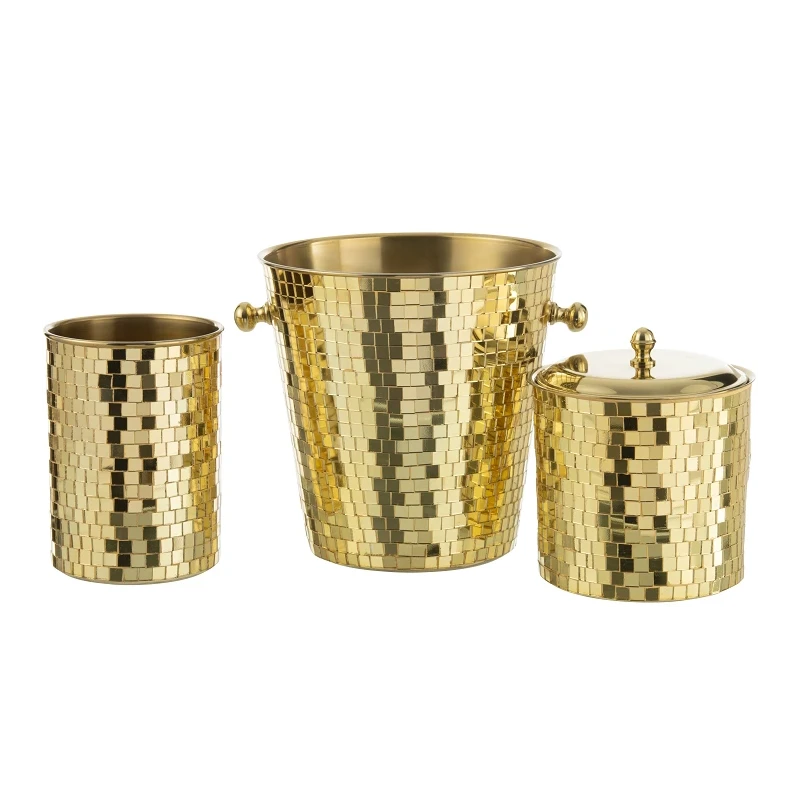 J-Line - Mosaic Wine Cooler - Gold