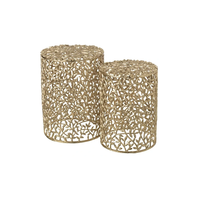 J-Line - Set of 2 Coffee Tables - Gold