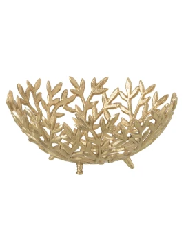 J-Line - Leaf Decorative Bowl - Gold