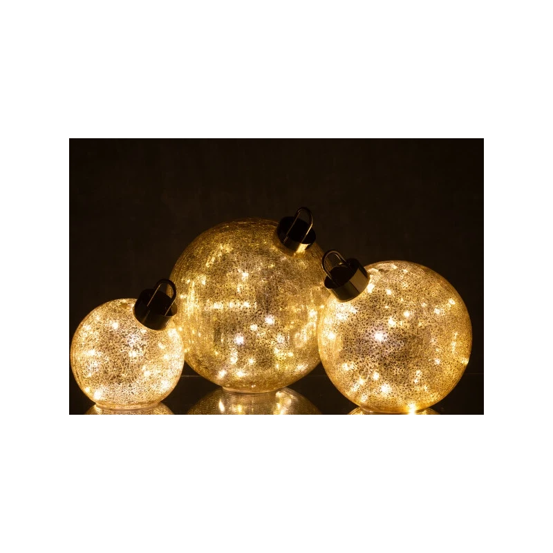 J-Line - LED Christmas Ball - Gold Glass