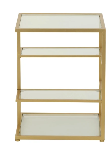 J-Line - Metal and Glass Coffee Table - Gold