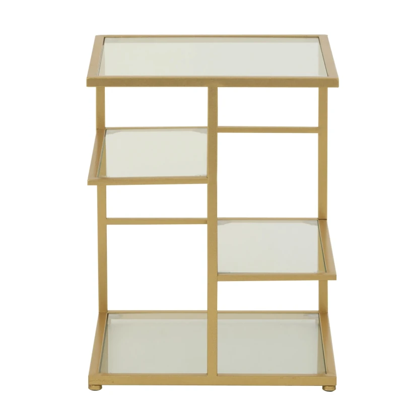 J-Line - Metal and Glass Coffee Table - Gold