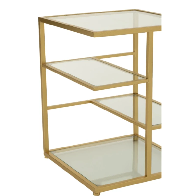 J-Line - Tavolino Metallo e Vetro - Oro
