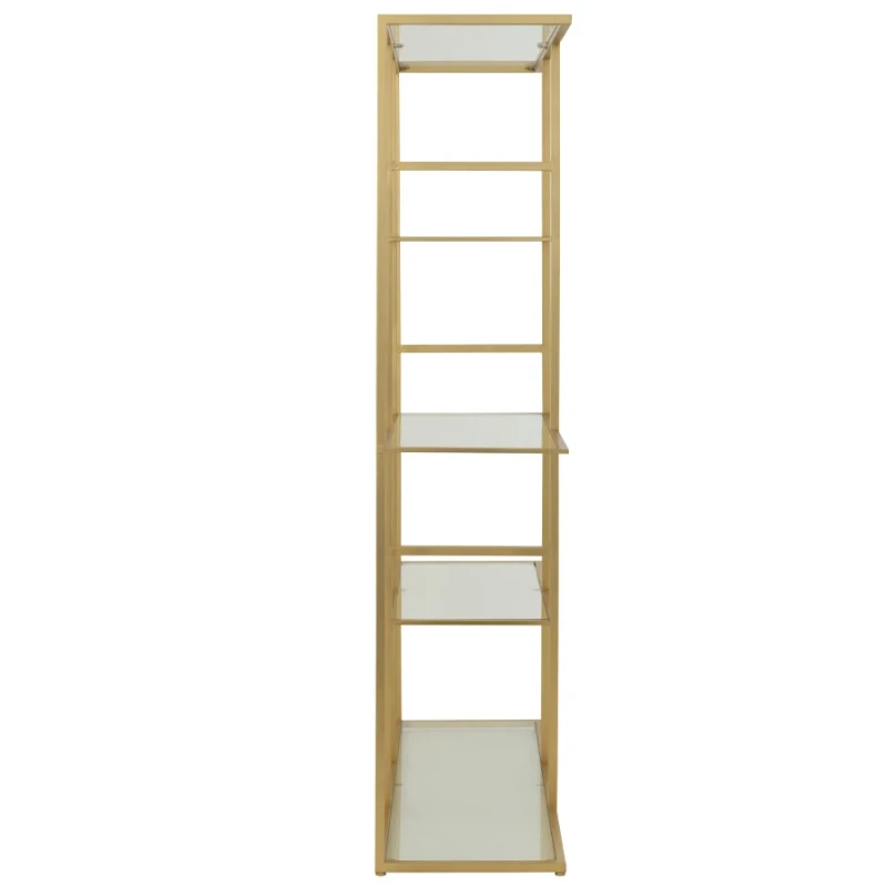 J-Line - Scaffale Metallo e Vetro - Oro