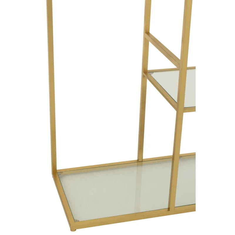J-Line - Metal and Glass Shelf - Gold