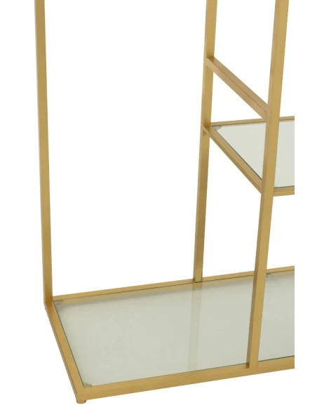 J-Line - Metal and Glass Shelf - Gold