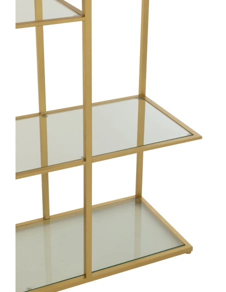J-Line - Metal and Glass Shelf - Gold