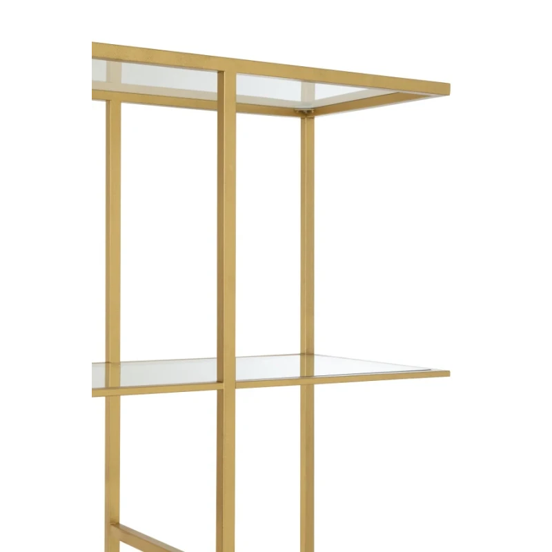 J-Line - Metal and Glass Shelf - Gold