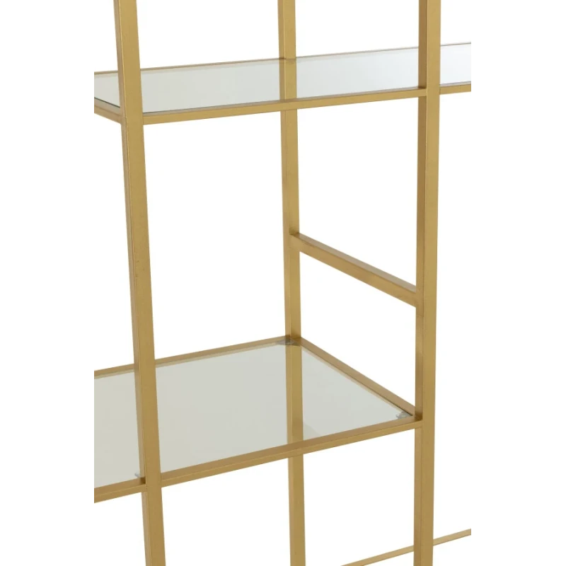 J-Line - Metal and Glass Shelf - Gold