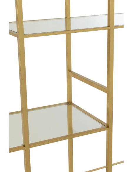 J-Line - Metal and Glass Shelf - Gold