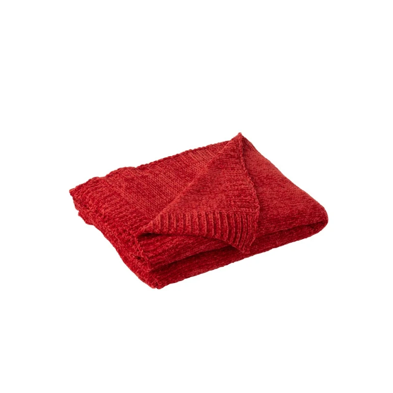 J-Line - Coperta Ciniglia - Rosso