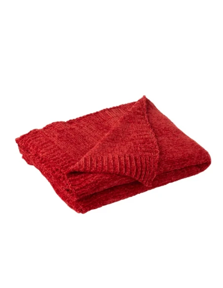 J-Line - Coperta Ciniglia - Rosso