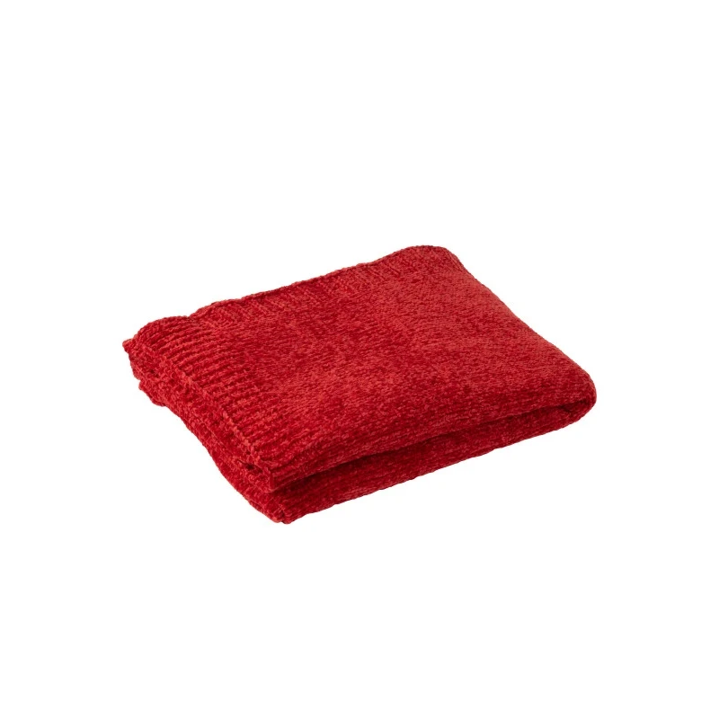 J-Line - Coperta Ciniglia - Rosso