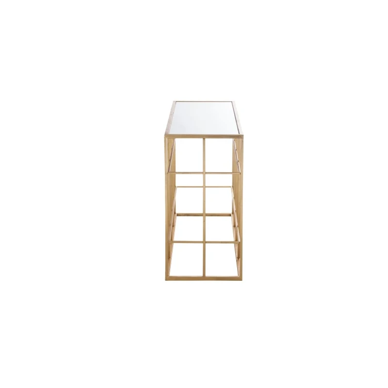 J-Line - Metal and Glass Bar Console Table - Gold