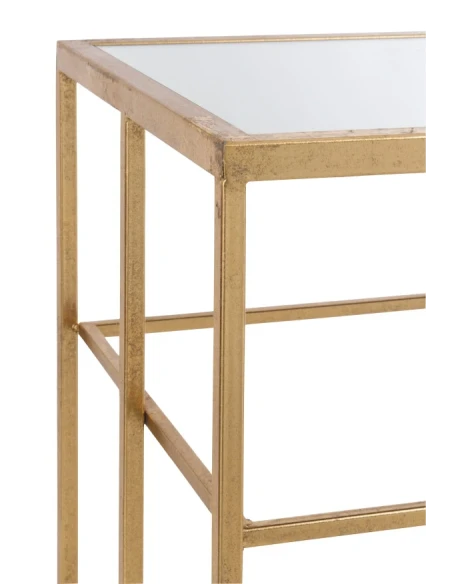 J-Line - Metal and Glass Bar Console Table - Gold