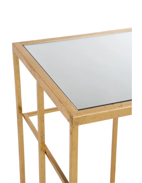 J-Line - Metal and Glass Bar Console Table - Gold