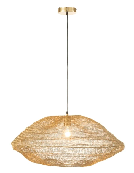 J-Line - Lampada a Sospensione Rete Metallo - Oro