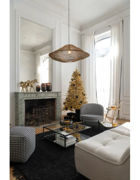 J-Line - Lampada a Sospensione Rete Metallo - Oro