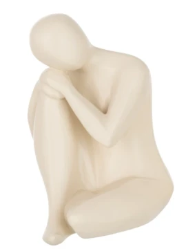 J-Line - Personaggio Inginocchiato - Beige