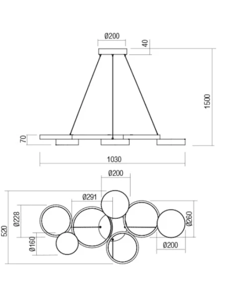 Redo Group - Cronos Lampada a Sospensione - Bianco Opaco
