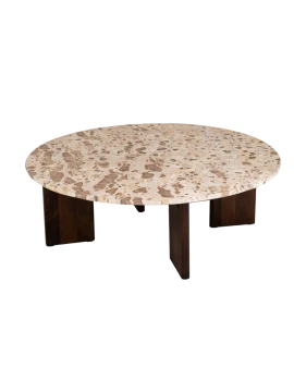 J-Line - Tavolino da Caffè Mathilde - Marmo Naturale / Beige