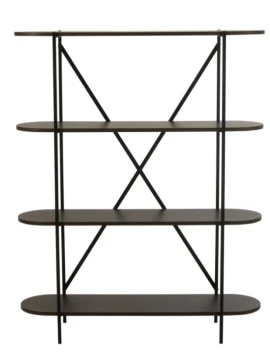 J-Line - Oval Shelf - Dark Brown