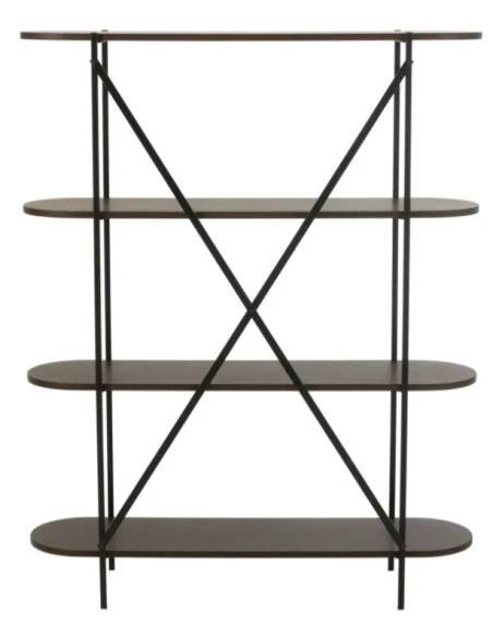 J-Line - Scaffale Ovale - Marrone Scuro