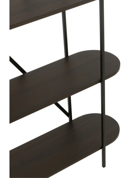 J-Line - Oval Shelf - Dark Brown