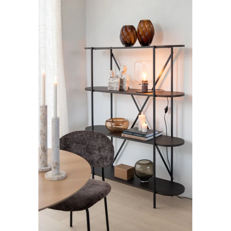 J-Line - Scaffale Ovale - Marrone Scuro