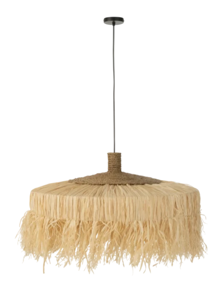 J-Line - Round Pendant Lamp - Natural Raffia