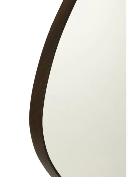 J-Line - Abstract Wall Mirror - Dark Brown