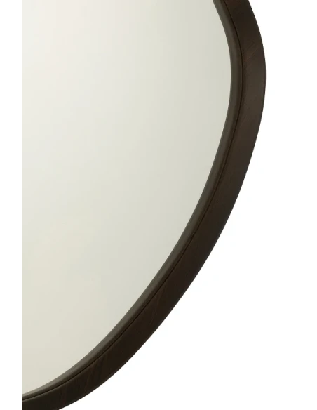 J-Line - Abstract Wall Mirror - Dark Brown