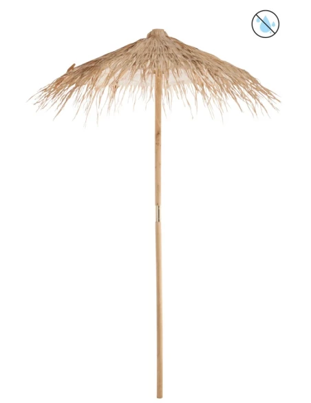 J-Line - Straw Umbrella - Natural