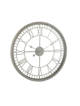 J-Line - Roman Numeral Clock - Gray