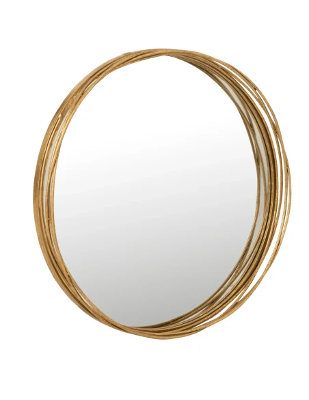 J-Line - Aurora Round Wall Mirror - Gold