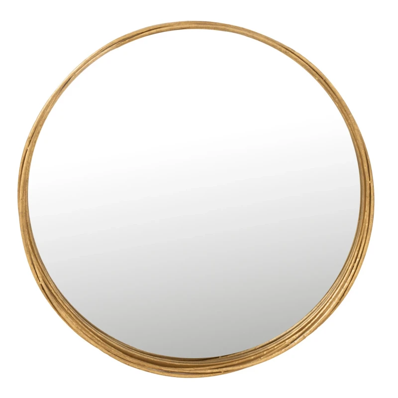 J-Line - Aurora Round Wall Mirror - Gold