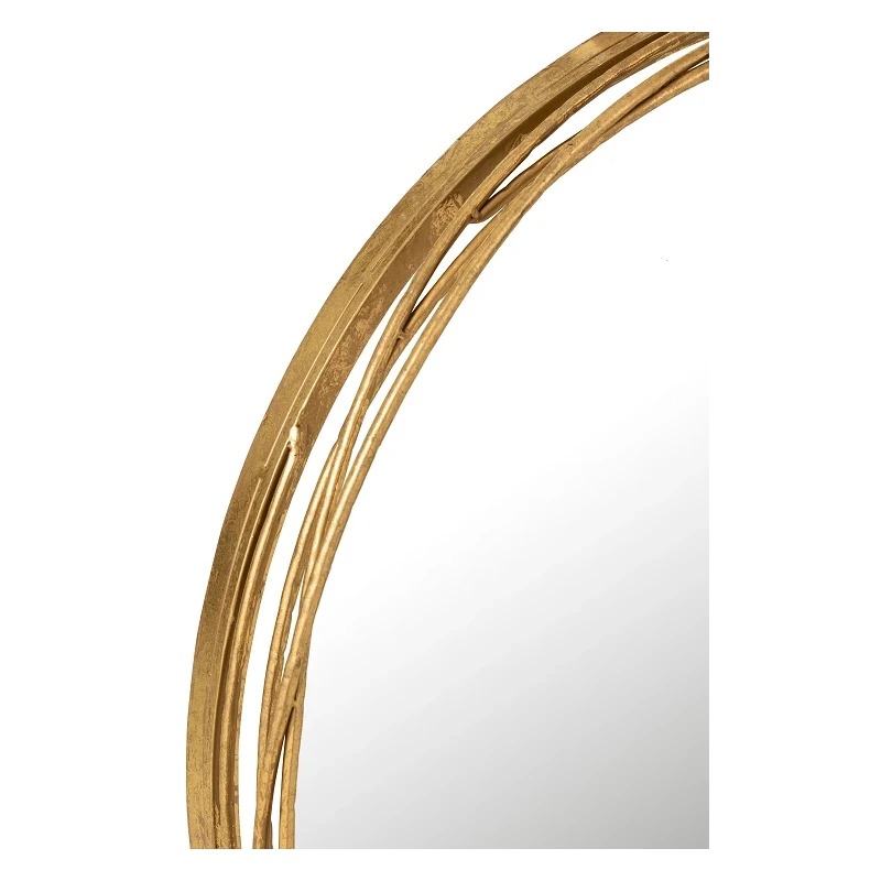 J-Line - Aurora Round Wall Mirror - Gold