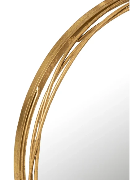 J-Line - Aurora Round Wall Mirror - Gold