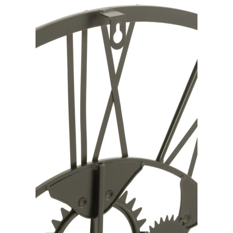 J-Line - Roman Numeral Gear Clock - Black