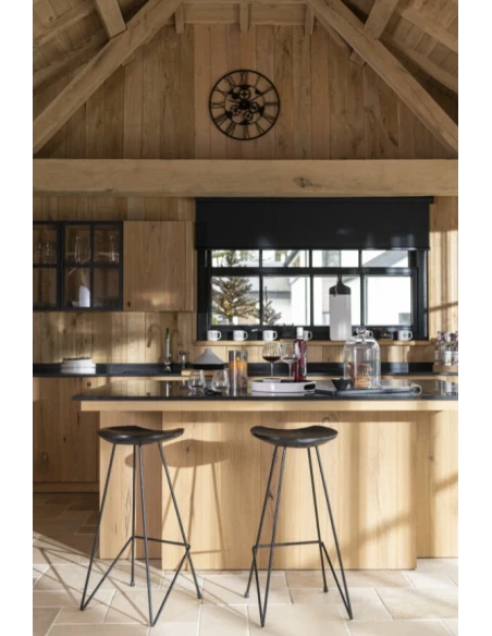 J-Line - Orologio Numeri Romani Ingranaggio - Nero