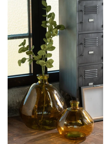 J-Line - Laura Vase - Ochre Glass