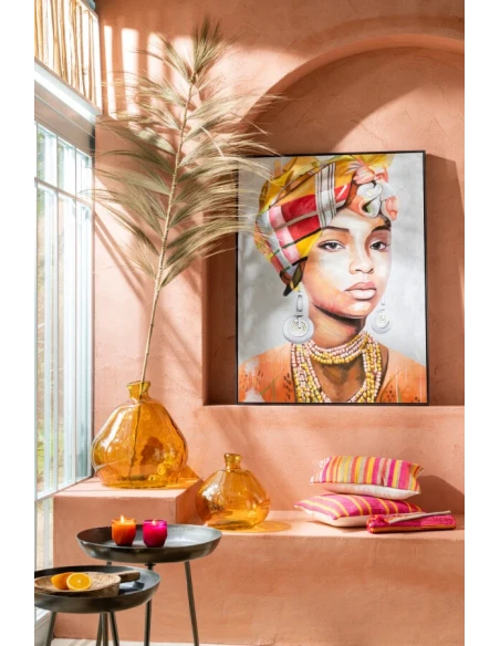 J-Line - Laura Vase - Ochre Glass