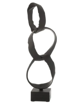 J-Line - Rings + Foot Sculpture - Black