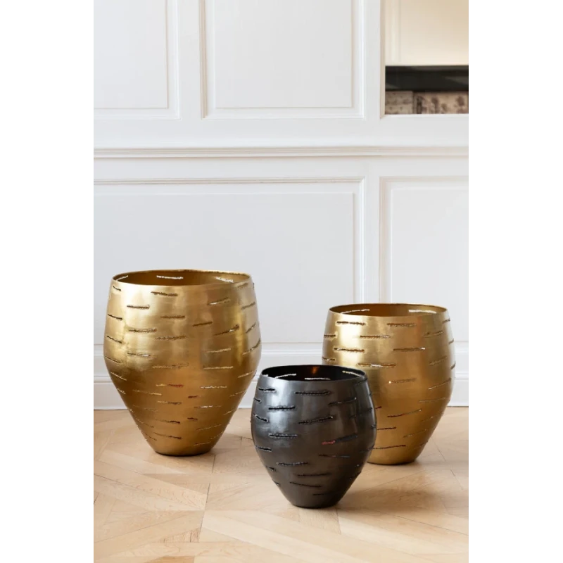 J-Line - Metal Cachepot - Gold