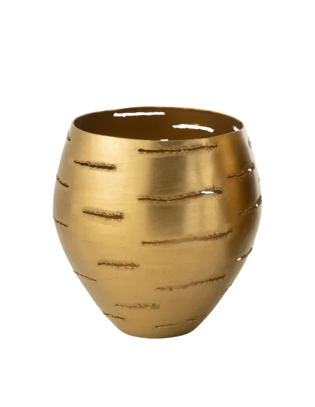J-Line - Cachepot Metallo - Oro